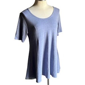 LuLaRoe Simply Comfortable Purple Crewneck Short Sleeve Swing Tee Top Medium